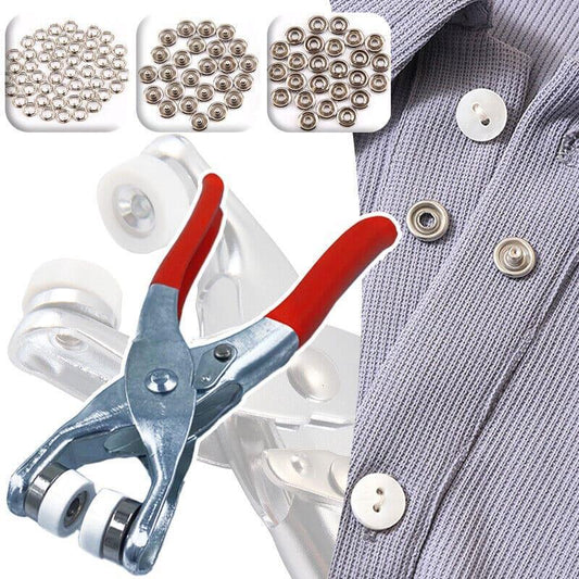 Tich/Snap Button Machine with 50 Tich Buttons