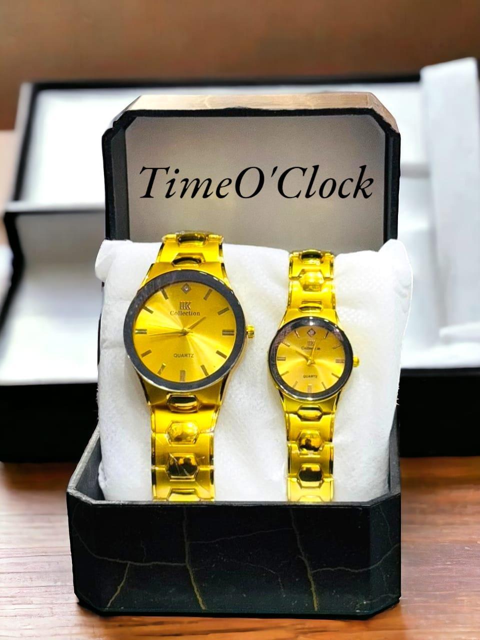 Analogue Chain Strap Couple Watches Male & Female
