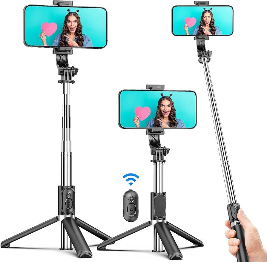 Selfie Stick With LED Light & Bluetooth button  ‎