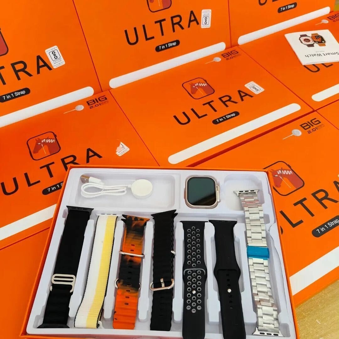7 In 1 Ultra Smart Watch Series 8 -7 Straps