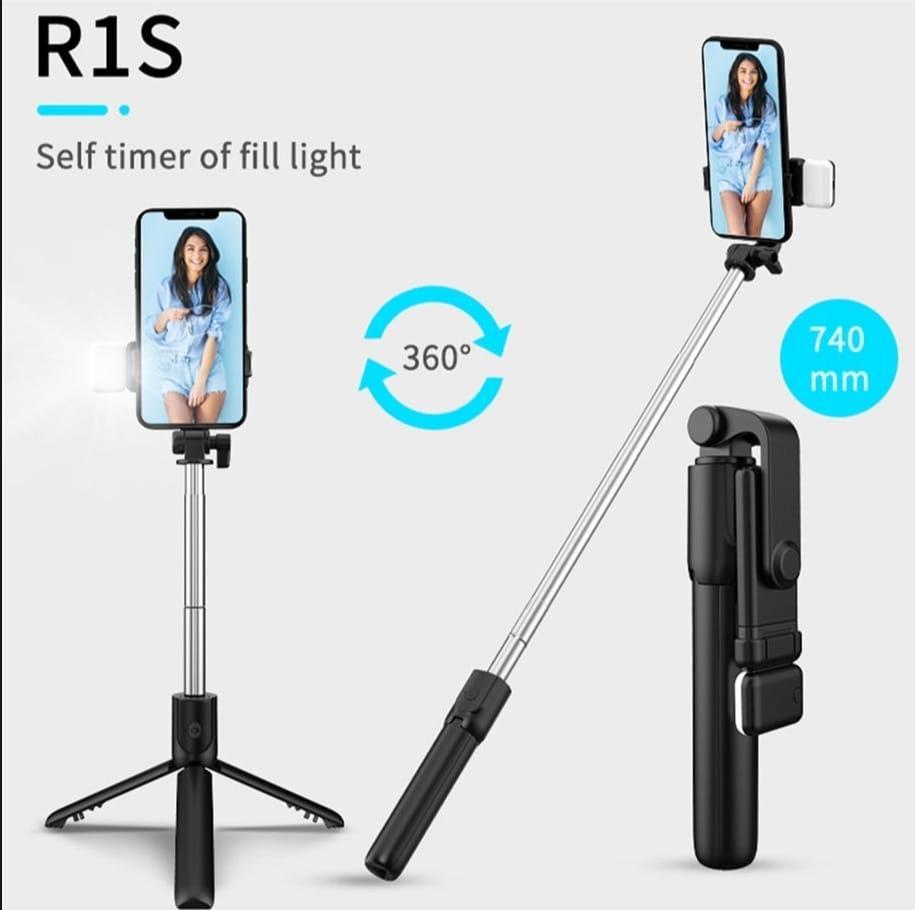 Selfie Stick With LED Light & Bluetooth button  ‎