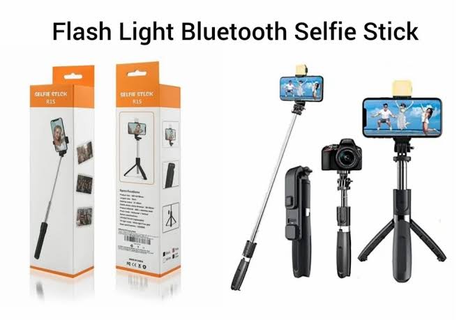 Selfie Stick With LED Light & Bluetooth button  ‎